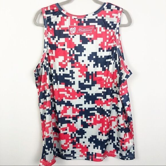 MLB Washington Nationals x Budweiser Tank Top Camouflage Print Men’s Size XXL - Picture 5 of 8